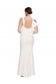 Purchase Long Sleeveless Square Neck Sheath Crepe Evening Dress Canada