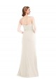 Purchase Long Sleeveless Strapless Trumpet Stretch Crepe Ivory Semi Formal Evening Dress Canada