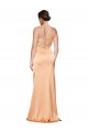 Purchase Long Sleeveless One Shoulder Sheath Stretch Satin Light Copper Evening Dress Canada