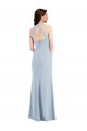 Purchase Long Sleeveless Halter Neck A-Line Stretch Crepe Maxi Evening Dress Canada