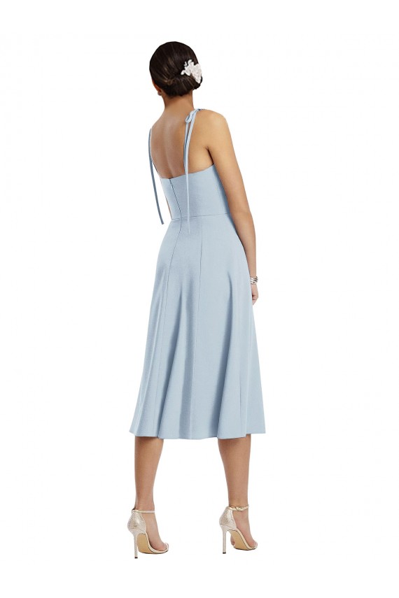 Purchase Midi Length Sleeveless Sweetheart A-Line Stretch Crepe Evening Dress Canada