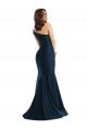 Purchase Long Sleeveless One Shoulder Mermaid Silky Satin Light Sky Blue Evening Dress Canada