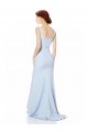 Purchase Long Sleeveless Spaghetti Straps Mermaid Stretch Crepe Bridal Party Dress Canada
