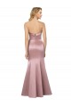 Purchase Long Sleeveless Strapless Sheath Satin Evening Dress Canada
