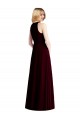 Purchase Long Sleeveless Halter Neck Trumpet Light Sky Blue Soft Chiffon Maxi Evening Dress Canada