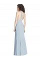 Purchase Long Sleeveless Halter Neck Trumpet Stretch Crepe Semi Formal Evening Dress Canada