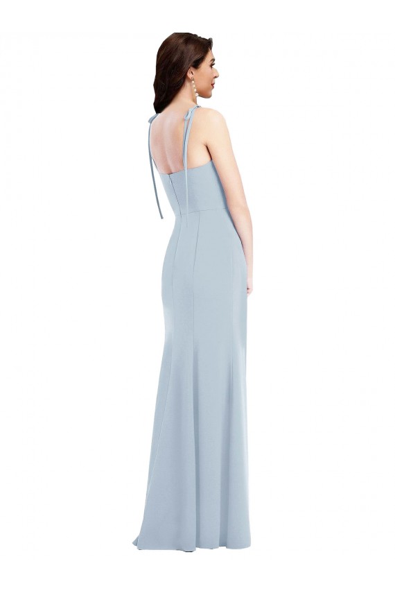 Purchase Long Sleeveless Strapless Trumpet Stretch Crepe Semi Formal Evening Dresses Canada