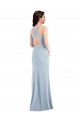 Purchase Long Sleeveless V-Neck Trumpet Stretch Crepe Maxi Evening Dress Canada