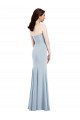 Purchase Long Sleeveless V-Neck Trumpet Stretch Crepe Semi Formal Evening Dress Canada