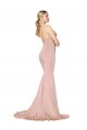 Purchase Long Sleeveless Sweetheart Mermaid Stretch Crepe Mauve Sexy Evening Dress Canada