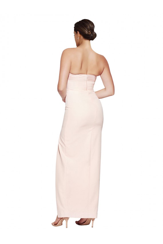Purchase Long Sleeveless Cowl Neck Mermaid Stretch Satin Evening Dress Canada