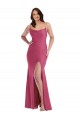 Purchase Long Sleeveless Spaghetti Straps Mermaid Silky Satin Plus Size Evening Dress Canada