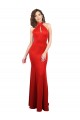 Purchase Long Sleeveless Halter Neck Mermaid Stretch Satin Evening Dress Canada