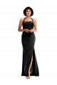 Purchase Long Sleeveless Halter Neck Mermaid Stretch Velvet Evening Dress Canada