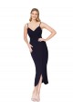 Purchase Knee Length Sleeveless Spaghetti Straps Mermaid Stretch Crepe Evening Dress Canada