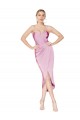 Purchase Knee Length Sleeveless Spaghetti Straps Mermaid Stretch Crepe Evening Gown Canada