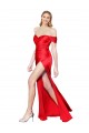 Purchase Long Sleeveless Off the Shoulder Mermaid Stretch Satin Sexy Evening Dress Canada