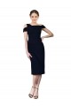 Purchase Cocktail Length Sleeveless Off the Shoulder Mermaid Stretch Crepe Evening Dress Canada
