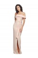 Purchase Long Sleeveless Off the Shoulder Mermaid Stretch Crepe Nude Evening Dress Canada