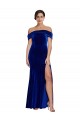 Purchase Long Sleeveless Off the Shoulder Mermaid Stretch Velvet Evening Dress Canada