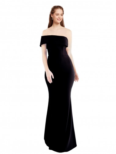 Purchase Long Sleeveless One Shoulder Mermaid Stretch Crepe Keyhole Back Evening Dress Canada