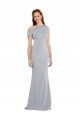Purchase Long Sleeveless One Shoulder Mermaid Grey Stretch Crepe Evening Dress Canada