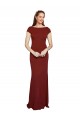 Purchase Long Cap Sleeves Round Neck Mermaid Stretch Crepe Evening Dress Canada