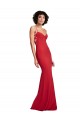 Purchase Long Sleeveless Spaghetti Straps Mermaid Red Stretch Crepe Evening Dress Canada