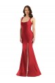 Purchase Long Sleeveless Square Neck Mermaid Silky Satin Plus Size Evening Dress Canada