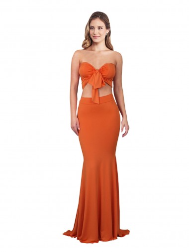 Purchase Long Sleeveless Strapless Mermaid Spandex Evening Dress Canada