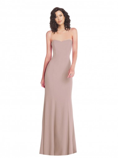 Purchase Long Sleeveless Sweetheart Mermaid Stretch Crepe Evening Dresses Canada