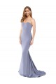 Purchase Long Sleeveless Sweetheart Mermaid Stretch Crepe Smoke Blue Evening Dress Canada