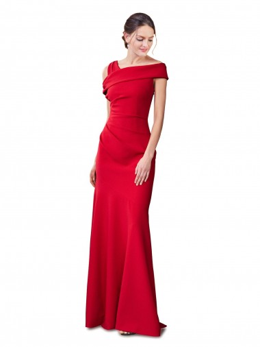 Purchase Long Sleeveless Mermaid Stretch Crepe Bridal Party Dress Canada