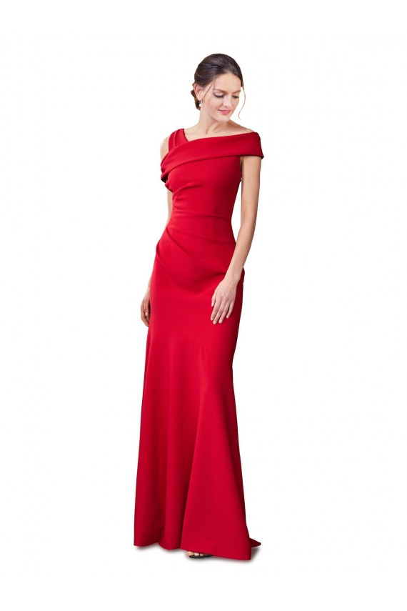 Purchase Long Sleeveless Mermaid Stretch Crepe Bridal Party Dress Canada