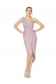 Purchase Cocktail Length Sleeveless One Shoulder Mermaid Soft Chiffon Sexy Evening Dress Canada