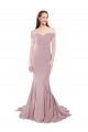 Purchase Sweep Train Sleeveless Off the Shoulder Mermaid Stretch Crepe Sexy Evening Dress Canada