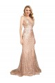 Purchase Long Sleeveless V-Neck Mermaid Sparkling Sequin Plus Size Evening Dress Canada