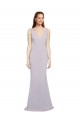 Purchase Long Sleeveless V-Neck Mermaid Stretch Crepe Evening Dress Canada