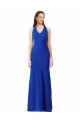 Purchase Long Sleeveless V-Neck Mermaid Stretch Crepe Royal Blue Evening Dress Canada