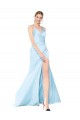Purchase Long Sleeveless High Neck Mermaid Stretch Satin Sexy Evening Dress Canada