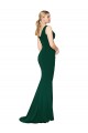 Purchase Long Sleeveless V-Neck Mermaid Crepe Evening Dress Canada