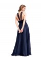 Purchase Long Sleeveless Halter Neck A-Line Tulle Semi Formal Evening Dress Canada