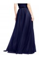 Purchase Long Sleeveless Halter Neck A-Line Tulle Semi Formal Bridal Party Dress Canada
