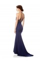 Purchase Long Sleeveless Halter Neck Mermaid Crepe Evening Dress Canada