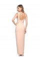 Purchase Long Sleeveless Square Neck Sheath Stretch Crepe Evening Dress Canada