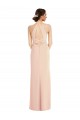 Purchase Long Sleeveless Halter Neck Trumpet Stretch Crepe Open Back Maxi Evening Dress Canada