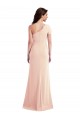 Purchase Long Cap Sleeves One Shoulder Trumpet Stretch Crepe Evening Dress Canada