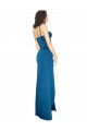 Purchase Long Sleeveless Spaghetti Straps Sheath Silky Satin Low Back Evening Dress Canada