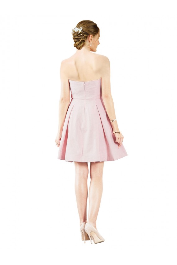 Purchase Knee Length Sleeveless Sweetheart A-Line Satin Evening Dress Canada