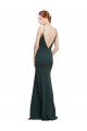Purchase Long Sleeveless V-Neck A-Line Stretch Crepe Pink Evening Gown Canada